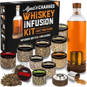 Whiskey Infusion Kit + Wood Chips (Variety 4-Pack) - Mixology-Set for Bartender - Whisky, Bourbon, Vodka Gift for Men - DIY Kits for Adults - Bartender Kit - Valentine Whiskey Gifts for Men and Women