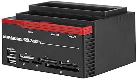 Dual-Bay 2.5"/3.5" Hard Drive Dock Station IDE HDD Enclosure Docking Dock Station USB2.0 Hub Card Reader