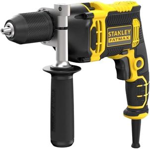 STANLEY FATMAX | 750W Hammer Drill -0-3200RPM Variable speed, 0-54,400 BPM hammer mechanism, 13mm Single sleeve keyless metal chuck, Ideal for demanding applications in wood, metal & masonry