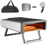 KIMORE 12" Outdoor Pizza Oven Gas Fired Pizza Maker,Portable Gas Pizza Oven with Accessories Kit,Portable Maker Accessories for Backyard Camping Outside