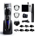 Hatteker Mens Hair Clipper Hair Trimmer Beard Trimmer Cordless Hair Cutting Kit for Men Grooming Kit Precision Trimmer Waterproof Rechargeable, Battery Powered