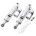 Mallofusa 12.5 Inch 320mm Pair Motorcycle Shock Absorber Rear Suspension Universal For Honda Suzuki Yamaha Kawasaki ATV Go Kart Quad Dirt Sport Bikes White