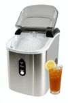 Angel Canada Countertop Nugget Ice Maker – 34lbs/Day Chewable Sonic Ice Machine with Self-Cleaning, Stainless Steel Design, Quiet Operation, Ideal for Home, Office, Bar, or RV