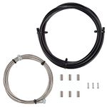 Vitel Cycles Universal Brake Cable Kit Front and Rear Set with Black Housing for Shimano/Sram Mountain | Hybrid | Road Bike