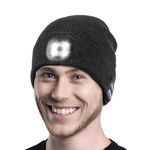 Ocatoma Unisex Toque Bluetooth LED Beanie Music Hat with Light,Gift Idea for Dad Boyfriend Him Teen Boys Gifts for Men Women