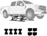 Portable Car Lift 7000 LBS, Heavy-Duty Carbon Steel Auto Lift Jack for Trucks & SUVs, Adjustable Height 6.26 in-27 in, with Safety Locks & Extension Plates, Fits Garage, Home, Auto Shop