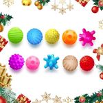 ROHSCE 10 Pack Sensory Balls for Babies Kids, 6 to 12 Months Baby Toy Ball Toddlers and Infant Small Massage Soft Textured Multi Ball Set…