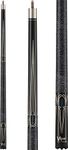 Viper Sinister 58" 2-Piece Billiard/Pool Cue, Black with Cream Points, 18 Ounce