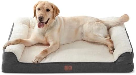 Bedsure Orthopedic Memory Foam Dog Bed - Dog Sofa with Removable Washable Cover & Waterproof Liner, Couch Dog Beds for Small, Medium, Large Pets up to 50/75/100 lbs
