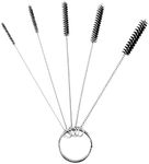 EKIND Black Drinking Straw Cleaning Brush Set, Nylon Pipe Tube Cleaner, Stainless Steel Handle, 5 Type Size for Multiple Diameter Straws