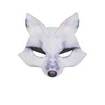 Bristol Novelty PM170 Wolf Mask White EVA, Men, Women, One Size