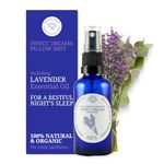 Lavender Pillow Spray for Sleep 50ml - Aids Sleeping & Anxiety for Adults & Children Sleep Pillow Mist Calming Herbal Home Spray Aromatherapy Organic English Lavender Essential Oil Vegan Friendly