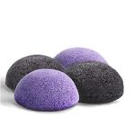 Natural Konjac Sponge is made form konjac powder. It is ideal for everyone especially suitable for sensitive skin. Cleansing and Exfoliation (2 Lavender Purple, 2 Charcoal Gray)