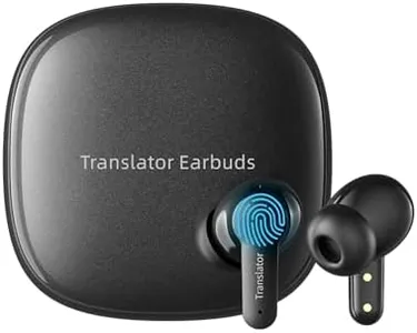 ANFIER Offline AI Translator Earbuds M3 Language Translator Device Black Translation Earbuds Support 74 Languages and 70 Accents for iOS and Android (with Offline Translation Black)