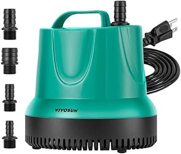 VIVOSUN 660GPH 40W Submersible Pump for Fish Tank, Pond, Aquarium, Hydroponic Systems with 5ft Power Cord and 4 Nozzles Blue