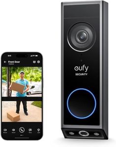 eufy Security Video Doorbell E340 Dual Cameras with Delivery Guard 2K Full HD Wireless Video Doorbell Camera, Wired or Battery Powered,Colour Night Vision,6500 mAh Rechargeable Battery,No Monthly Fee