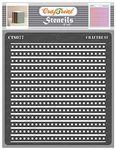 CrafTreat Geometric Stencils for Painting on Wood, Wall, Tile, Canvas, Paper, Fabric and Floor - Dotted Stripes Stencil - 6x6 Inches - Reusable DIY Art and Craft Stencils - Dotting Stencil Template