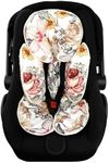 HNHUAMING Floral Baby Car Seat Head and Body Support,2-in-1 Reversible CarSeat Insert,Soft Cushion for Stroller, Swing, Bouncer, Vintage Flowers