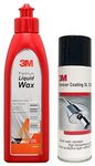 3M Silencer Coating Spray for Car and Bikes 250 Ml(Silver) & Auto Specialty Liquid Wax (200Ml) | Restores Gloss On Car Paint | Water Repellent and Uv Protection