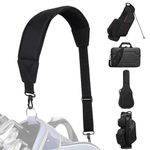 LZFAN Bag Shoulder Strap, Single Padded Adjustable Straps Universal Replacement(All in Black)