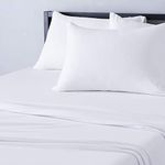 Amazon Basics Cotton Jersey Bed Sheet Set - Twin, White