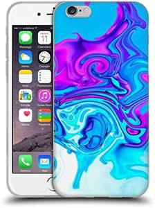 Head Case Designs Officially Licensed Haroulita Sea Waves Liquid Marble Soft Gel Case Compatible with Apple iPhone 6 / iPhone 6s