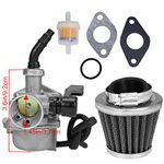 Anxingo PZ19 ATV Carburetor for 50cc 70cc 80cc 90cc 110cc 125cc Dirt Pit Bike Scooter Moped Taotao Go Karts Carb for Honda CRF with Air Filter (PZ19)