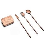 Outlery | Portable & Reusable Stainless Steel Travel Cutlery Set - Includes Travel Case for Easy Transport
