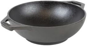 Lodge 9 Inch Cast Iron Mini Wok w/L