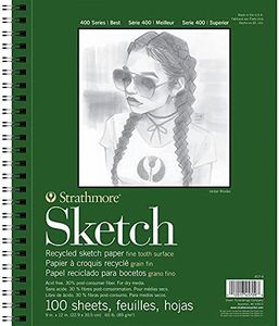Strathmore 400 Series Recycled Sketch Pad, 9"x12", Wire Bound, 100 Sheets