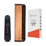 KAIU Vinyl Record Cleaning Kit – 2-in-1 Anti-Static Carbon Fiber Record Brush & Stylus Cleaner for LPs – Safely Remove Dust & Reduce Static, No-Scratch Maintenance for Turntables