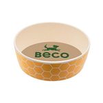 Beco Dog Bowl - Food and Water Bowl, Bamboo, Honeycomb, (Large, 18.5cm Diameter)