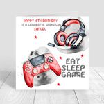 personalised Gamer Boys Birthday Card controller playstation gamer birthday card for boys Son nephew Grandson 8th 10th 12th 13th 14th 15th