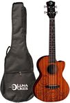 Luna Guitars - LUNA UKE TTN MAH EL Uke Tattoo Mahogany Tenor w/Preamp Ukelele Guitar - Open Pore Natural Finish