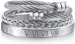 WFYOU 3PCS Stainless Steel Bracelet