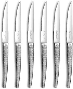 Lou Laguiole Jet Textil Set 6 couteaux steak