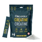 Organika Canadian-Made Creatine Powder- Pure Micronized Creatine Monohydrate - Helps Build Lean Muscle, Increase Strength, and Improved Recovery and Performance for Men and Women- 30 x 5g sachets
