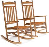 VINGLI 2 PCS Wood Rocking Chair Out