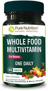 Pure Nutrition Whole Food Multivitamin for Women 1500mg. All Natural Plant Based Women's MULTIVITAMIN | Once Daily | 60 Tablets - 2 Months Supply.