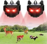 ReOasis Solar Animal Repellent Outdoor, 2 Pack Waterproof Coyote Deterrent for Chicken Coop Farm Garden Yard, Predator Lights for Racoon Skunk Deer Coyote Fox