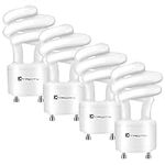 Xtricity Compact Fluorescent GU24 Light Bulb, T2 Spiral CFL, 2 Prong Light Bulbs, 2700k Soft White, 13W (60 Watt Equivalent), 900 Lumens, 120V, UL Listed (4 Pack)