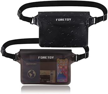 FORETOY Borsa Impermeabile IP68 Mare Custodia [2 Pezzi] Dry Bag, Borsa Stagna, Marsupio con Schermo Touch con Cintura Regolabile per Spiaggia Nuoto, Canottaggio, Pesca, Escursioni