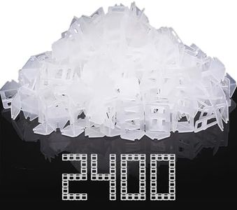 DGSL Tile Leveling System Clips - DIY 2400 Tiles Leveler Spacers - 1/8 Inch Tile Leveling System for Professional Ceramic Tile and Stone Installation