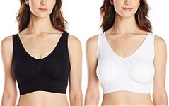 RAPID Non Padded Full Coverage Aire Bra for Girls and Women (36 & 38, White & Black)