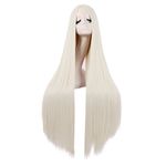 MapofBeauty 40 Inch/100 cm Fashion Straight Long Costume Anime Cosplay Anime Wig (Platinum Blonde)