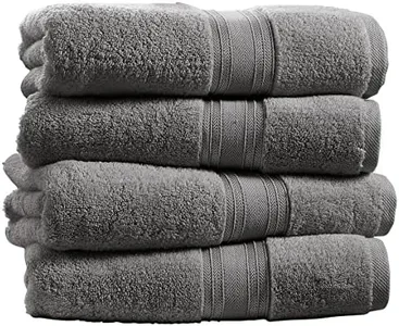 Spirit Linen home SL EST. 1988 Bath Collection Towels Set- Super Soft Zero Twist Quick Dry Water Absorbent Home and Gym Towel, 4 Piece Bath Towel Sets, Silver Filigree