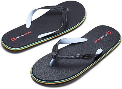 Alpine Swiss Men’s Flip Flops Lightweight EVA Sandals Black 10 M US