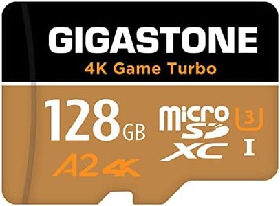 Gigastone 128GB Micro SD Card, 4K Game Turbo, MicroSDXC Memory Card for Nintendo-Switch Compatible, R/W up to 100/50MB/s, UHS-I U3 A2 V30 C10