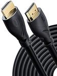 PowerBear 4K HDMI Cable 50 ft | High Speed, Rubber & Gold Connectors, 4K @ 60Hz, Ultra HD, 2K, 1080P, & ARC Compatible for Laptop, Monitor, PS5, PS4, Xbox One, Fire TV, Apple TV & More…