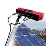 Cleaning Photovoltaic and Solar Panels,Window Clean, Glass Wall Cleaning, 3-12m Washing Set Equipment Extension Pole Cleaning for Trucks Windows / 10m Rod / 30cm Brush Head Roof Cleaning Tools